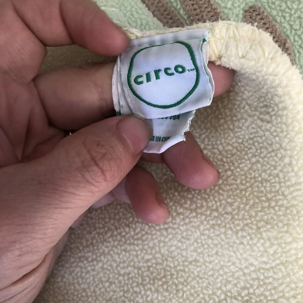 Circo Target Fleece‎ Jungle Baby Blanket Green Yellow Gator Lion Giraffe